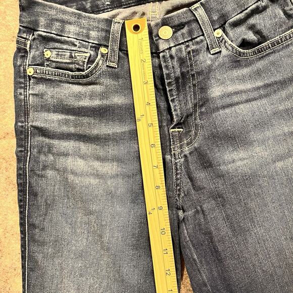 7 For All Mankind Woman’s Blair Denim Blue Jeans Size 26 Stretch - Picture 8 of 14